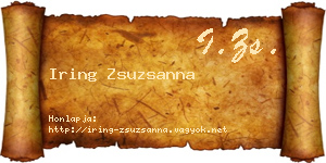 Iring Zsuzsanna névjegykártya