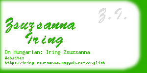 zsuzsanna iring business card